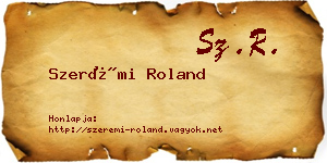 Szerémi Roland névjegykártya